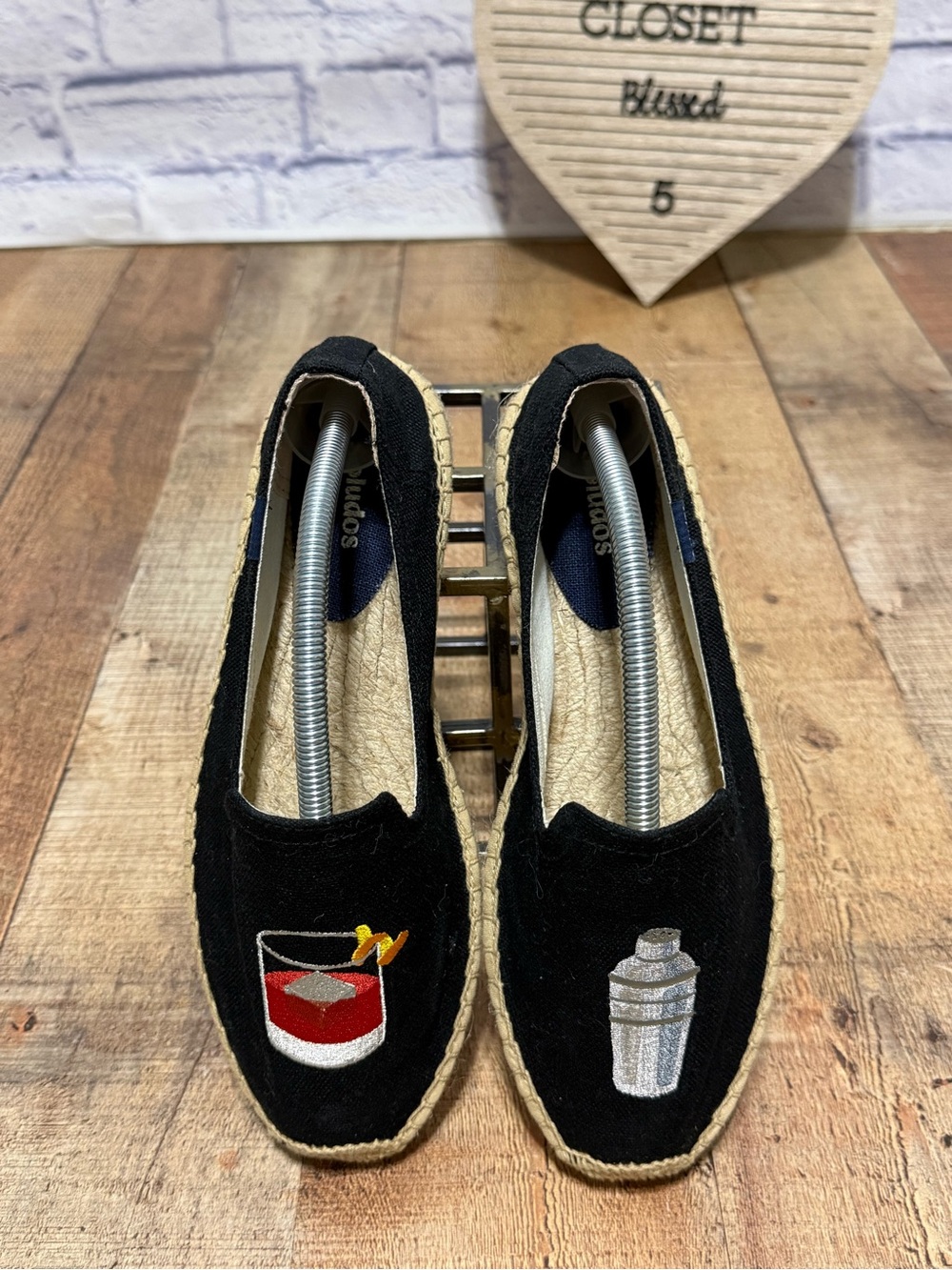 Soludos Black Negroni Smoking Slipper Espadrille - Picture 6 of 10